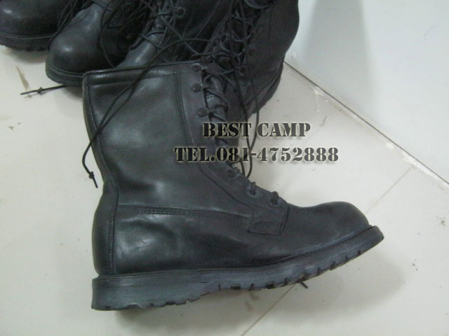 รองเท้าคอมแบทกอร์เท็กซ์,COMBAT GORE-TEX BLACK LEATHER BOOTS(มือสอง) 1