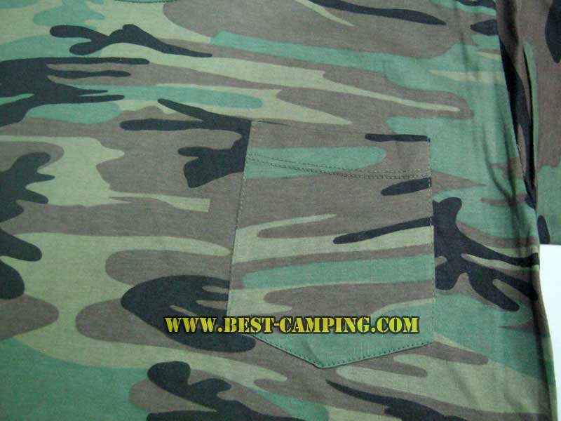 เสื้อยืดลายพรางวู๊ดแลนด์,เสื้อซับในทหาร , T-Shirt CAMO , WOODLAND 2