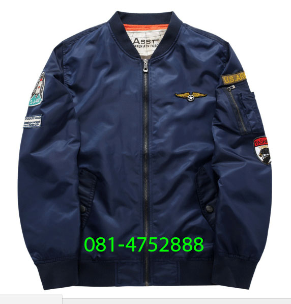 เสื้อแจ็คเก็ตนักบิน ASSTseries สีกรมท่า, Jacket Pilot MA1,Green,Navy,Black,Orange 1
