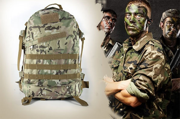 เป้ทหาร 3D,กระเป๋าเป้เดินทางท่องเที่ยว,ลายมัลติแคม 2