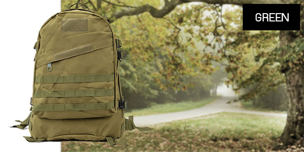 เป้ทหาร 3D,กระเป๋าเป้เดินทางท่องเที่ยว,สีเขียว 2