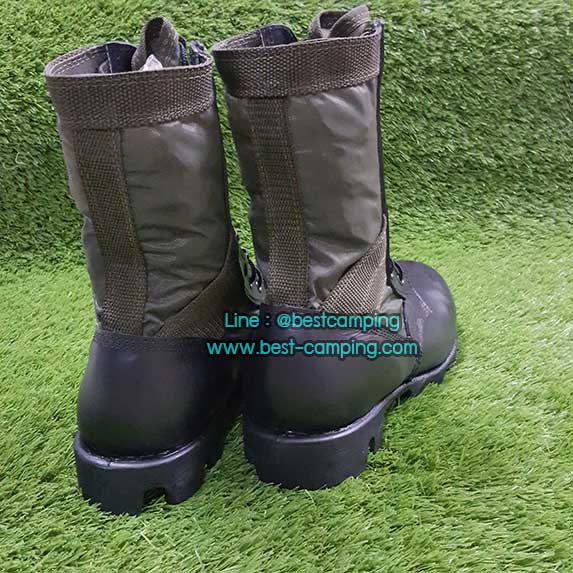 รองเท้าจังเกิ้ลสีเขียว,BOOTS,HOT WEATHER,Green Nylon and Leather 3