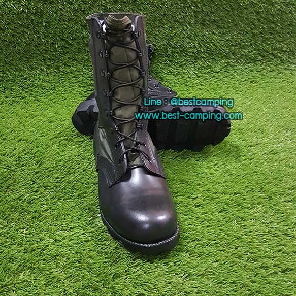รองเท้าจังเกิ้ลสีเขียว,BOOTS,HOT WEATHER,Green Nylon and Leather 2