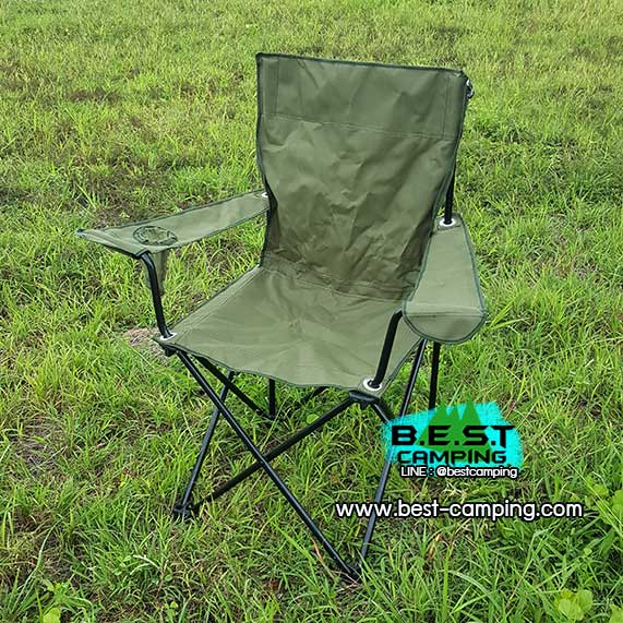 เก้าอี้สนามสีเขียว,เก้าอี้แคมป์ปิ้ง,เก้าอี้เดินป่า,เก้าอี้ Outdoor,เก้าอี้รวบขา+ซองเก้าอี้(size L) 1