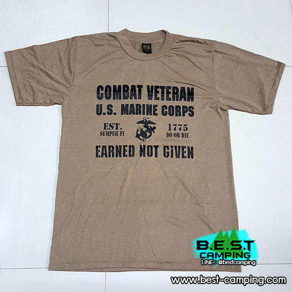 เสื้อยืด T-Shirt ,ลาย Combat Veteran