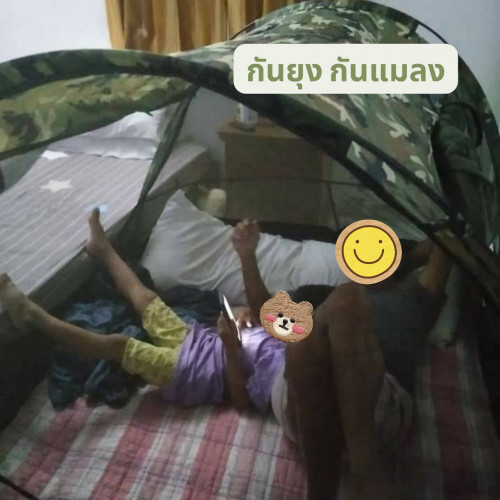 เต็นท์มุ้ง,เต็นท์สปริงมุ้งใหญ่,เต็นท์ลายทหาร,เต็นท์โยน,เต็นท์เข้าค่าย , POPUP TENTS MosquitoesSIZE L 3