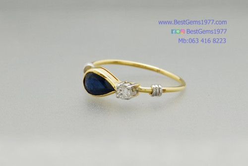 RA298 แหวนไพลิน+เพชร 1
