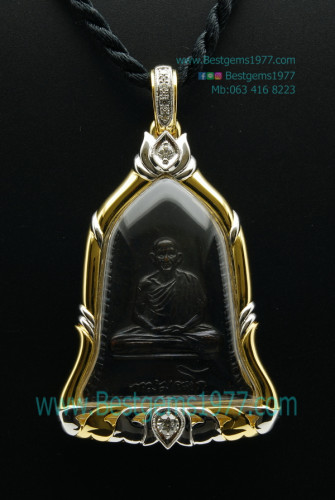 0230919 EO งานรับสั่งทำกรอบสำหรับบรรจุเหรียญระฆัง หลวงพ่อเกษมเขมโก