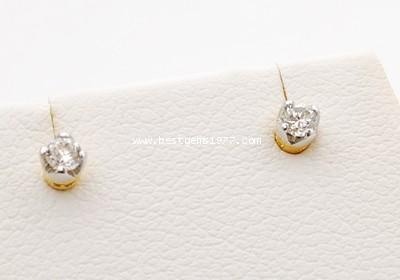 A037 ต่างหูเพชรเดี่ยว