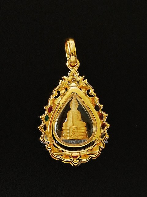 M394-1770/I หลวงพ่อโสธร รุ่นดวงชะตาคู่ชีวิต บรรจุในตลับกันน้ำฝังเพชรแท้ 2
