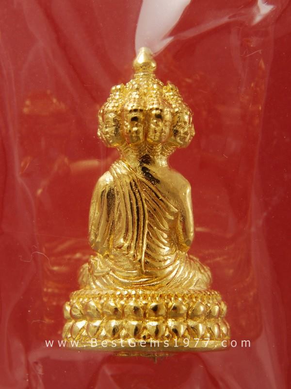 0160519/1SL พระเศรษฐีนวโกฎิ รุ่นมหาเศรษฐี บารมีฟู ออกปี2553 เนื้อทองแดงชุบทอง 1