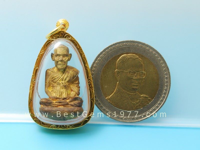 010604TSRP หลวงพ่อโตเบ้าทุบรุ่นแรก2540 พร้อมกรอบทองกันน้ำ 1