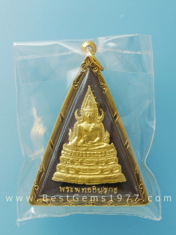 0160604ETPพระพุทธชินราช เฉลิมพระเกียรติ ฝังตะกรุดสีทอง 2539 พร้อมกรอบทองกันน้ำ