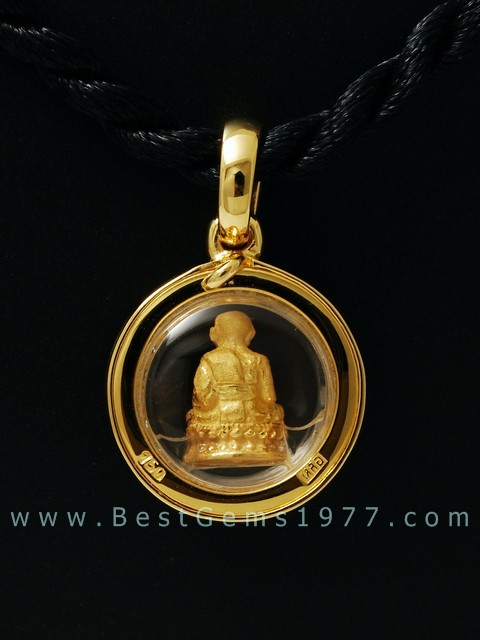 M712-1430/S หลวงพ่อทวดองค์ทองคำ กรอบทองล้อมเพชรแท้ 2