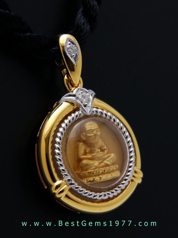 M772-2706/T หลวงพ่อทวดเนื้อทองคำ รุ่นมหามงคลหลวงพ่อทวด 106ปี อาจารย์ทิม พิมพ์กลมเล็ก 1