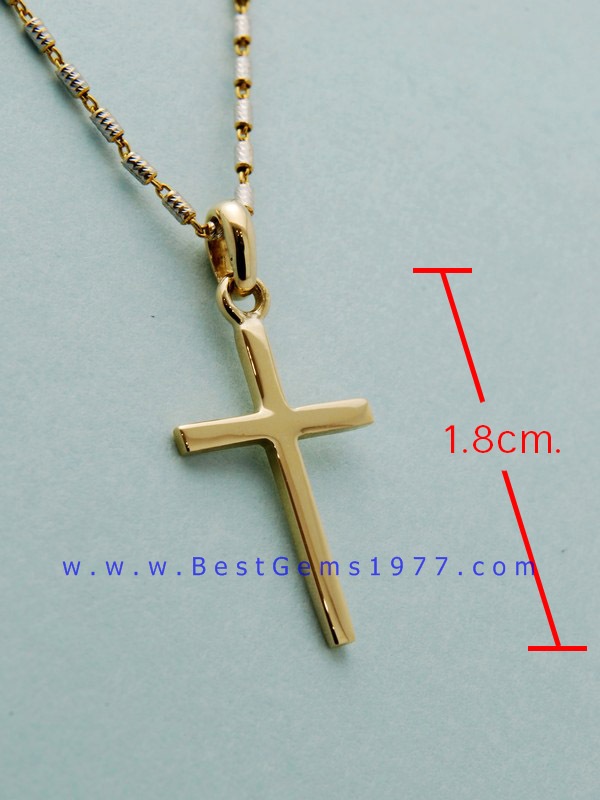 จี้ไม้กางเขนทอง18K(750) งานอิตาลี ขนาดสูงไม่รวมห่วง 1.8ซม.