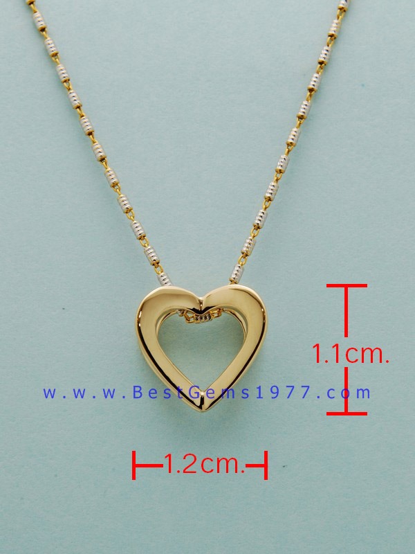 จี้หัวใจ งานอิตาลี ทอง18K(750) ขนาดสูง 1.1ซม. กว้าง 1.2ซม.