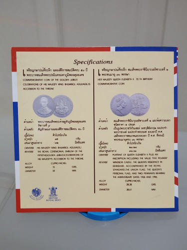 ชุดเหรียญกษาปณ์ที่ระลึกเฉลิมสัมพันธไมตรีราชวงศ์ไทยและราชวงศ์อังกฤษ 7