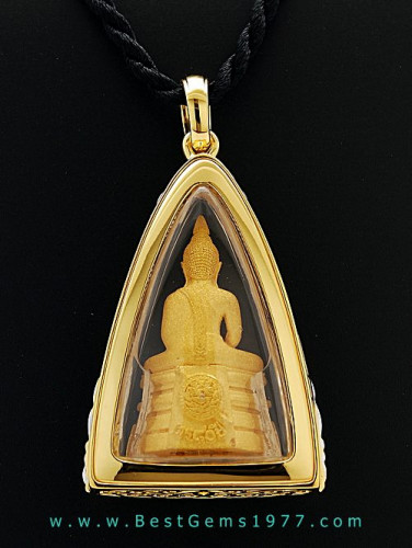 0211016BD งานกรอบสั่งทำสำหรับบรรจุหลวงพ่อโสธร 80ปีกรมตำรวจ(2538 พิมพ์ใหญ่) ฝังเพชรแท้ 2