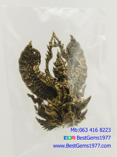 D213BRP พญาครุฑเทวราช มหาบารมี 4ทิศ พระอาจารย์วราห์ วัดโพธิ์ทอง เนื้อทองเทวฤิทธิ์ซาติน พิมพ์ใหญ่ 1
