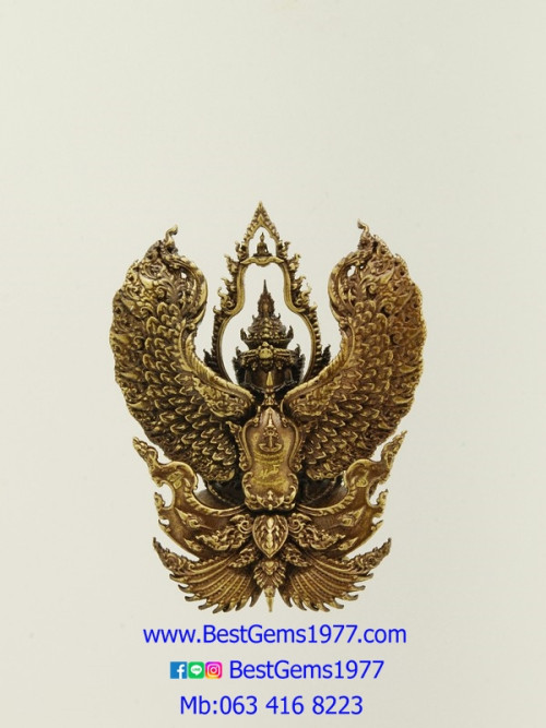D215BEP พญาครุฑเทวราช มหาบารมี 4ทิศ พระอาจารย์วราห์ วัดโพธิ์ทอง เนื้อทองเทวฤิทธิ์ซาติน พิมพ์เล็ก 2