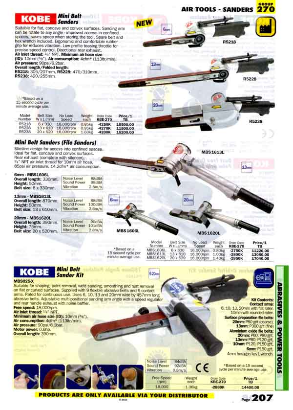เครื่องมือช่างหมวด AIR TOOLS - SANDERS หน้า 207