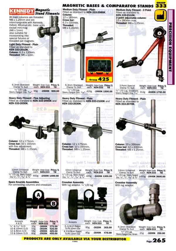 เครื่องมือช่างหมวด MAGNETIC BASES COMPARATOR STANDS