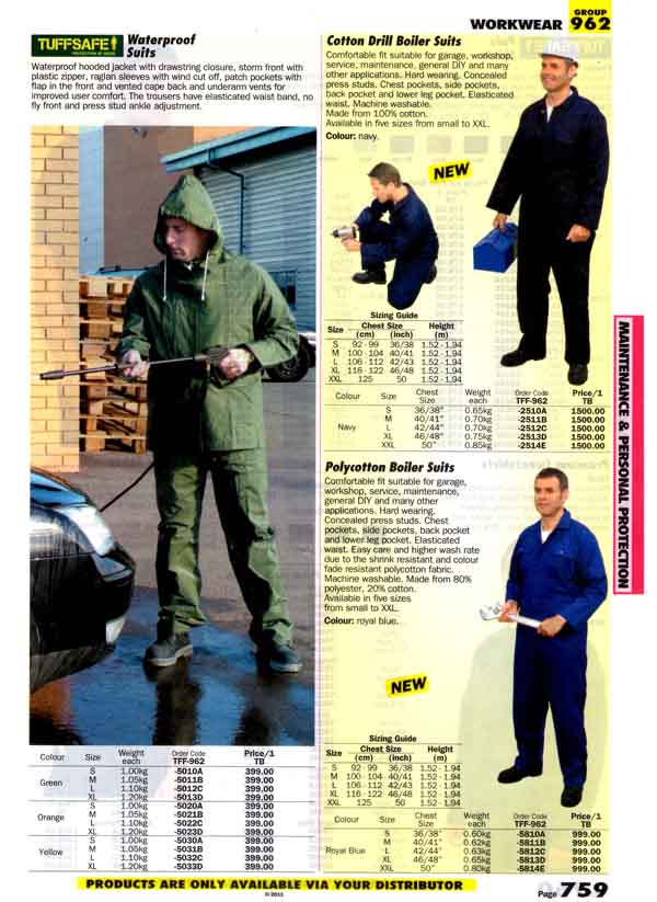 เครื่องมือช่างหมวด WORKWEAR หน้า 759