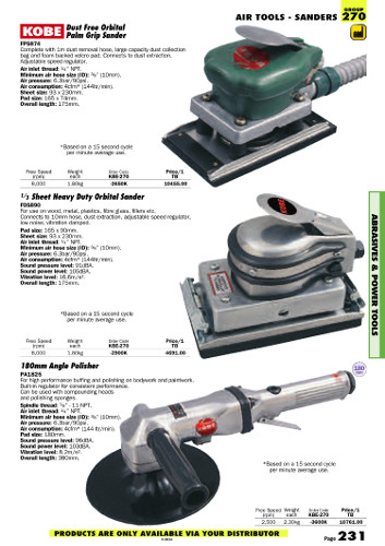 แค็ตตาล็อกเครื่องมือช่าง Group 270 หน้า 231