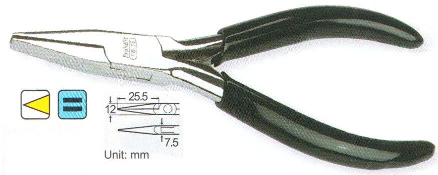 Flat Nose Plier With Smooth Jaw 007869