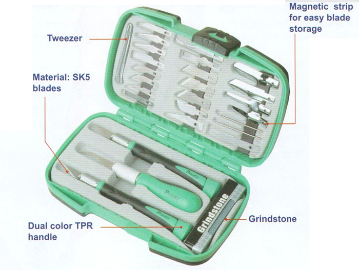 30PCS Deluxe Hobby Knife Kit 008005