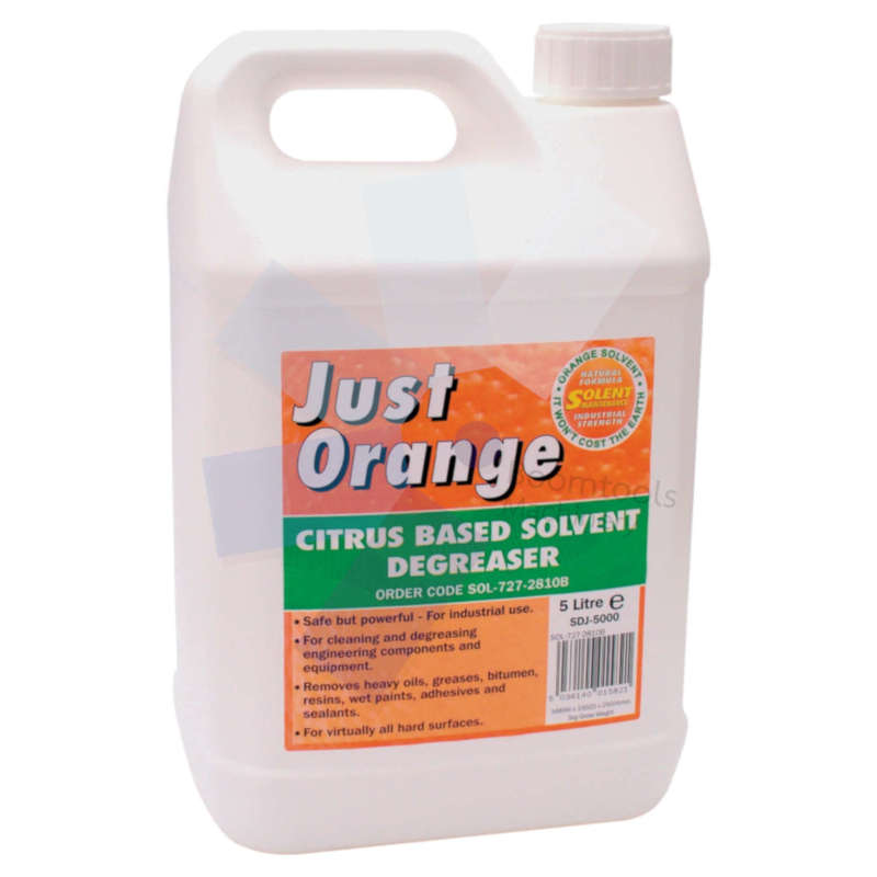 Solent Maintenance.Just Orange Citrus Solvent Degreaser - 5 Litre