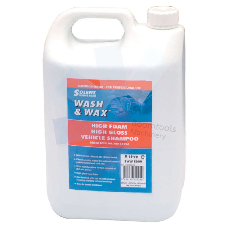 Solent Cleaning.SWW-5000 WASH  WAX 5LTR
