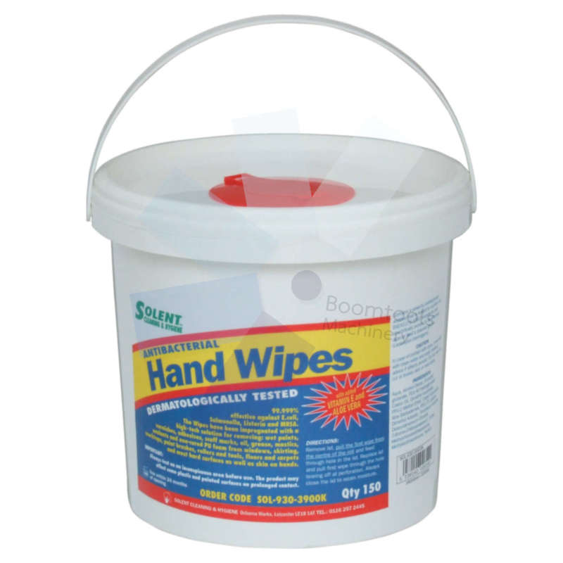 Solent Cleaning.Anti-Bacterial Standard Hand Wipes, Pack Qty 150