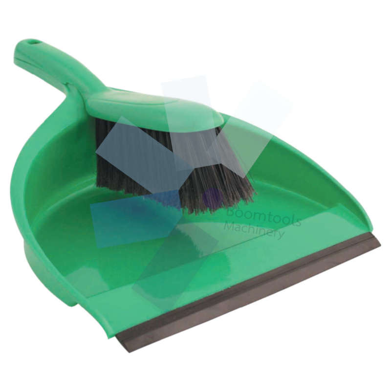Cotswold.Plastic Dustpan  Soft Brush Set Green - Pack of 5