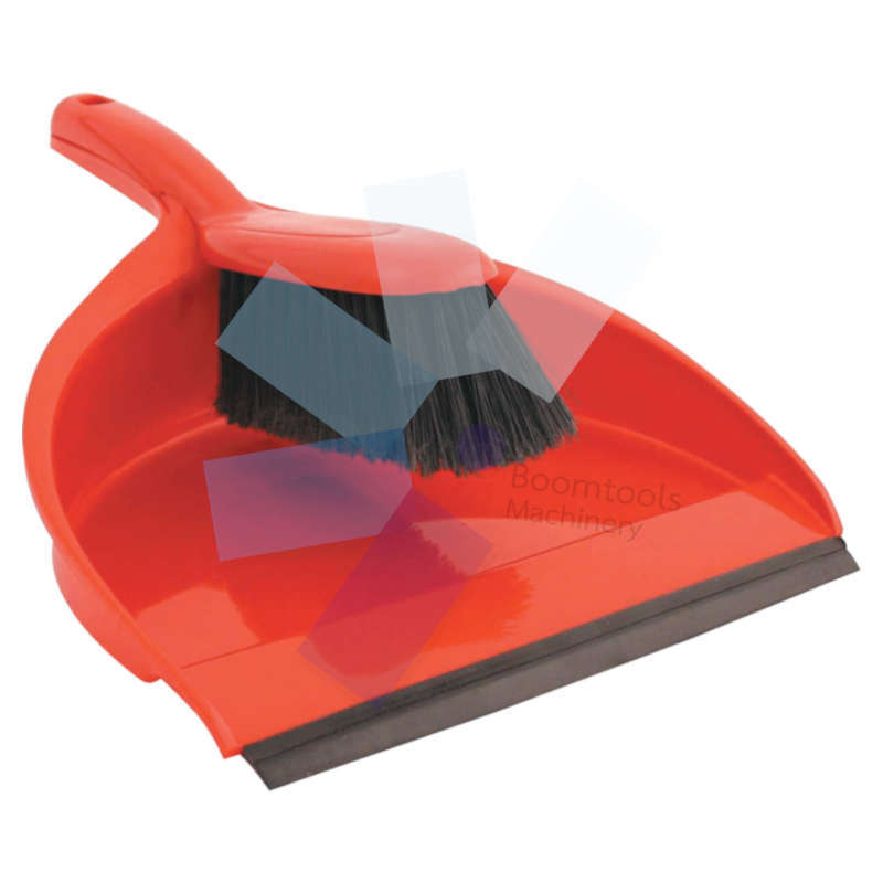 Cotswold.Red Plastic Dustpan  Stiff Brush Set - Pack of 5