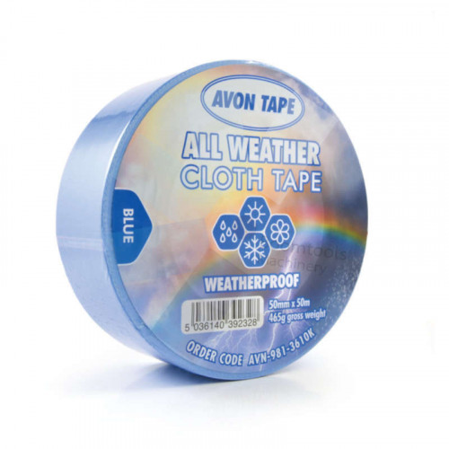 Avon Blue Polyethylene All Weather Cloth Tape - 50mm x 50m AVN9813610K