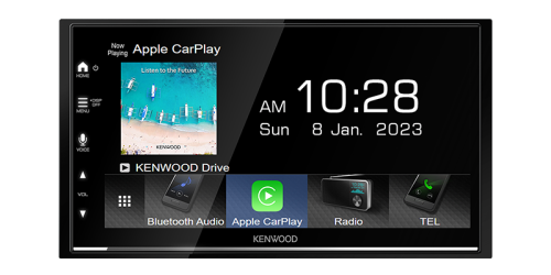 Kenwood DMX7022S Apple CarPlay via USB Android Auto™ via USB USB Mirroring for Android 13 Band EQ & 