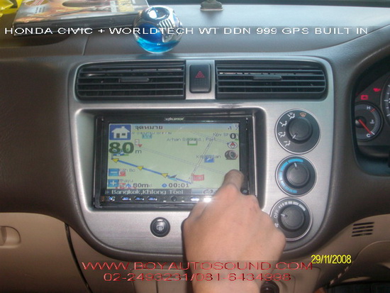 HONDA CIVIC สวยเนียน ขั้นเทพ WORLDTECH WT DDN999 GPS NAVIGATOR BUILT-IN