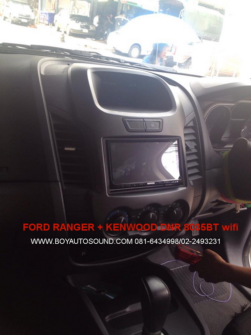 NEW FORD RANGER เปลี่ยนจอใส่Kenwood dnr8035btลงตัวสวยงามระบบไฟฟ้าใช้ได้เหมือนเดิม 2
