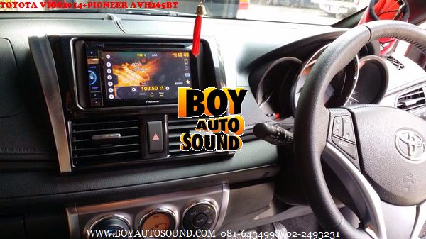 TOYOTA VIOS2014 ติดตั้งหล่อเท่ห์ ใช้งานง่ายกับ Pioneer avh-265bt มีบลูทูธในตัว เชื่อมต่อแฮนด์ฟรี