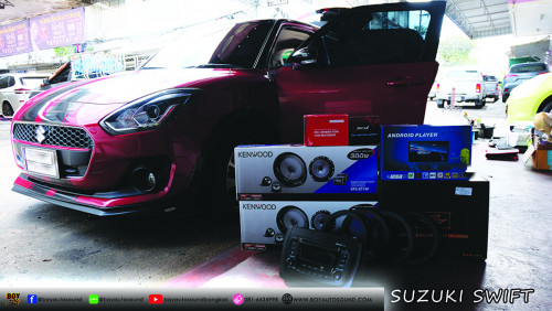 SUZUKI SWIFT 2017-2022 จัดชุดอัพเกรดเครื่องเสียงติดรถยนต์กันทั้งคัน จัดเต็มทั้งระบบ multimedia playe