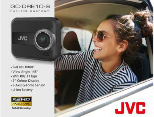 กล้องบันทึกเหตุการณ์หน้ารถ JVC GC-DRE10 S dashcam Full HD1080P เลนส์wide 145องศา  มี wifi built-in พ