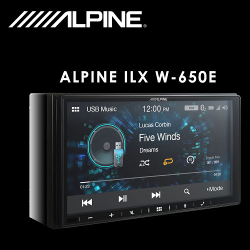 alpine ilx w650e เครื่องเสียงรถยนต์ alpine หน้าจอ 2 din ที่มาพร้อมกับ Apple CarPlay และ Android Auto