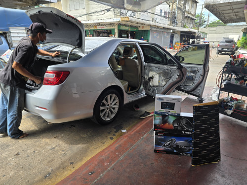 toyota camry 2016 เปลี่ยนจอแอนดรอยด์ตรงรุ่น monster spec ram6 rom 128 รองรับใส่ซิมเน็ต รองรับ carpla 4