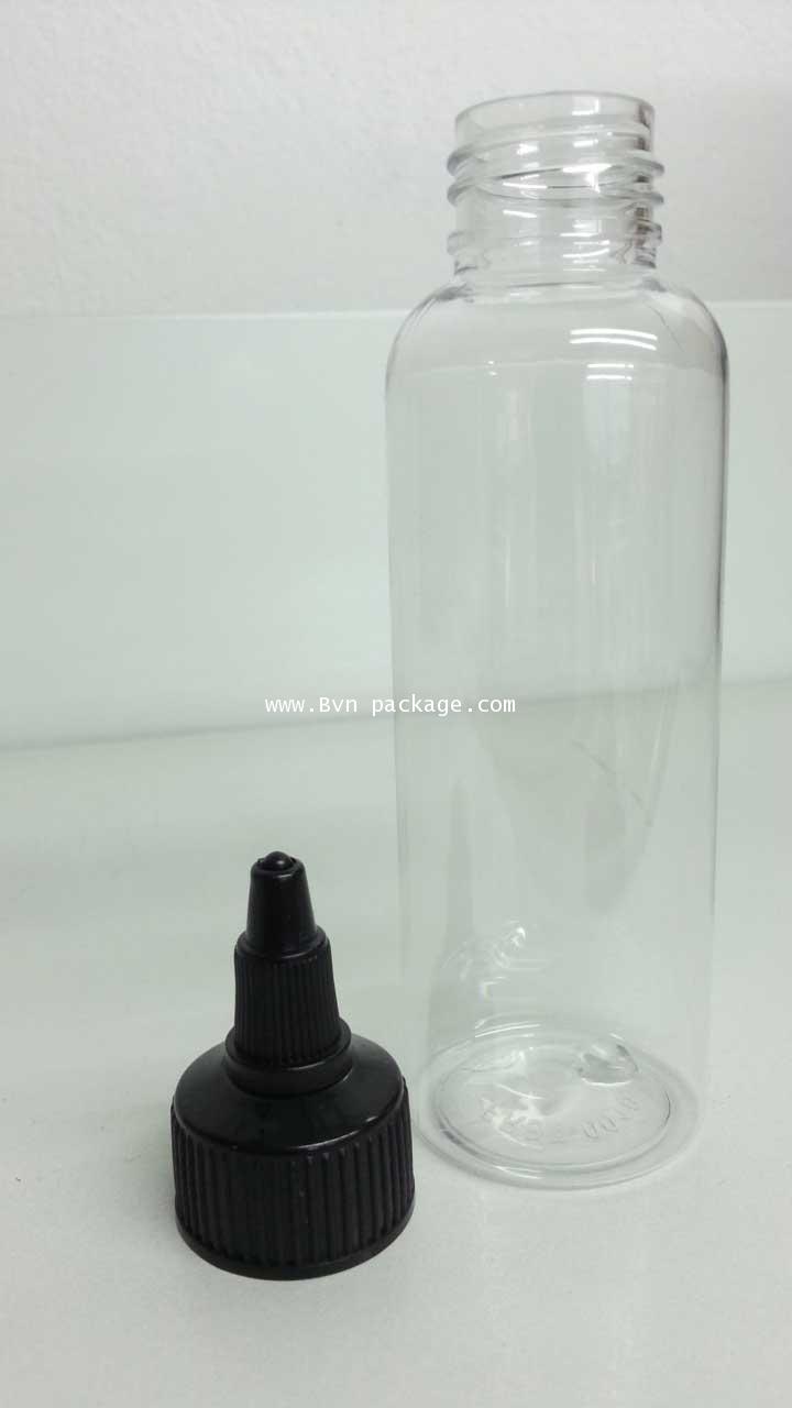 ขวดPETกลมผอมบ่ามนใส120ml ฝาน้ำมันจักร 1