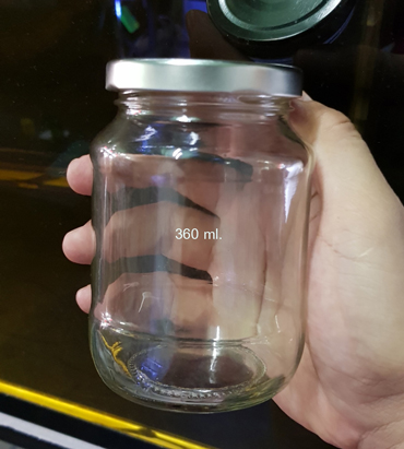 ขวด 360 ml. (12ออนซ์แยม)ฝาสีเงิน 3