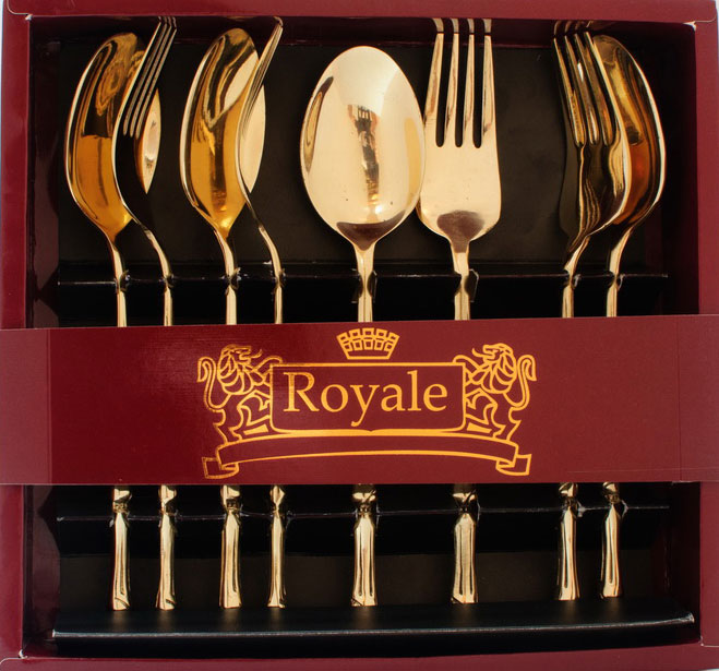 ชุด ช้อนส้อม สุดหรู ROYALE เหมาะสำหรับการให้ ของขวัญ (**2คู่**)