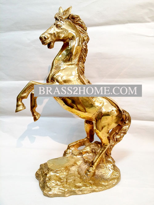 ม้าทองเหลือง ดีไซน์ยุโรป สูง 15 นิ้ว จำนวนจำกัด