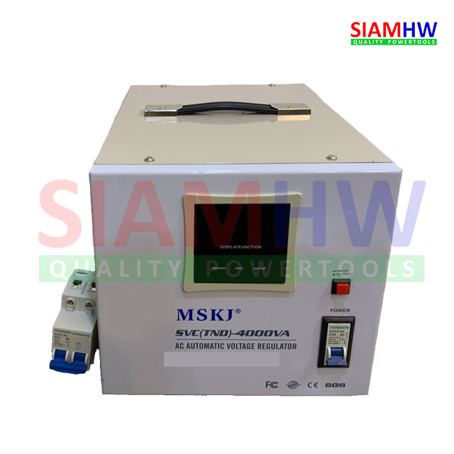 SIAMHW AVR ตู้เพิ่มแรงดันไฟอัตโนมัติ MSKJ SVC 4000VA (3200W) สำหรับ 1HP มอเตอร์ ปั๊มน้ำ ปั๊มบาดาล